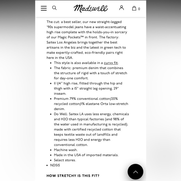 Madewell The Perfect Vintage Straight Jean in Danby Wash: Knee-Rip Edition - Picture 8 of 12